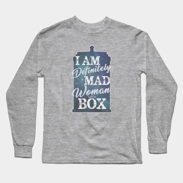 A Mad Woman With A Box Long Sleeve T-Shirt by toruandmidori